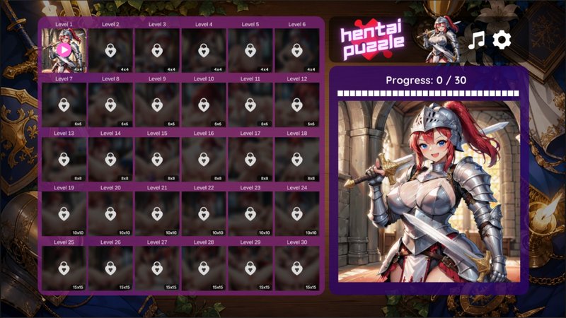 Screenshot 1 from Hentai Puzzle: Sarah