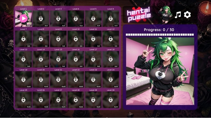 Скриншот 1 из игры «Hentai Puzzle: Yumi»