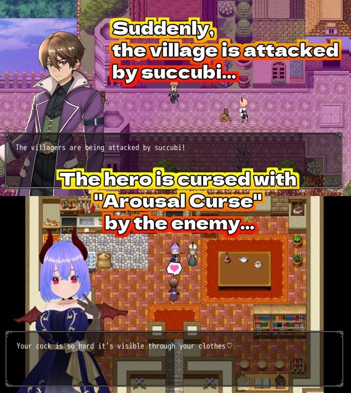 Screenshot 8 from Masochistic Hero's Defeat Ejaculation - Succubus's Lewd Temptation
