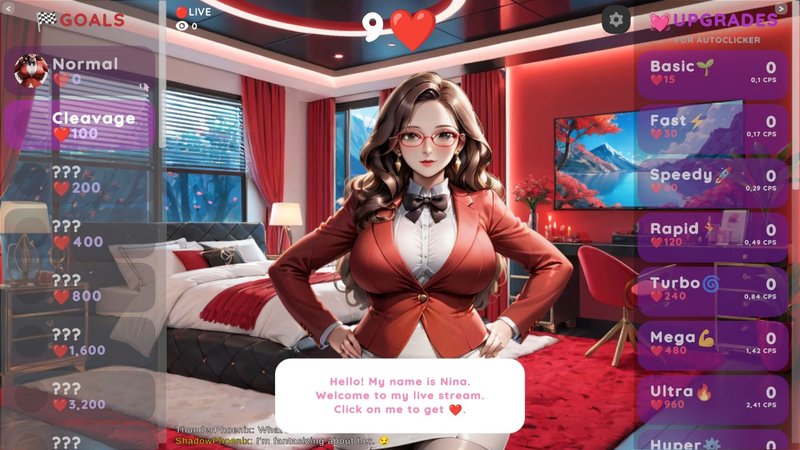 Screenshot 3 from Hentai Clicker: Nina Is Streaming