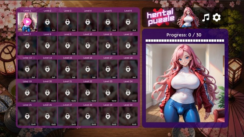 Скриншот 1 из игры «Hentai Puzzle: Valentine»