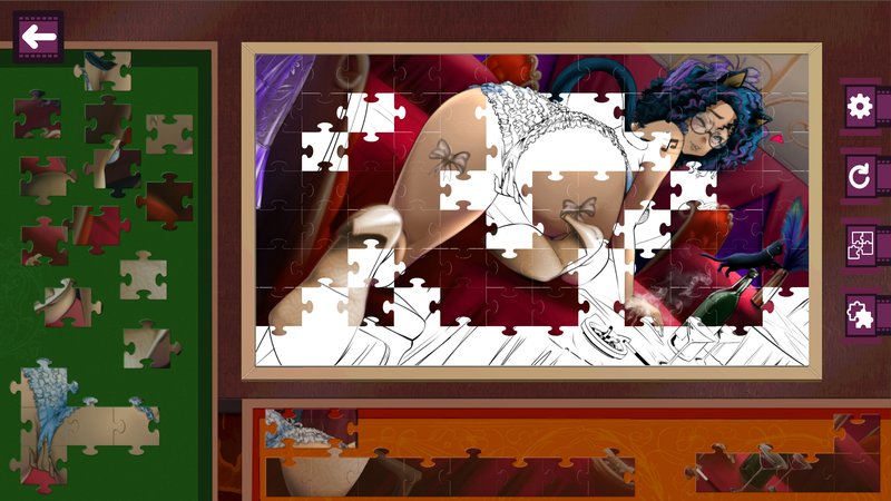 Screenshot 3 from Neko Girls: Hentai Jigsaw Photo Studio