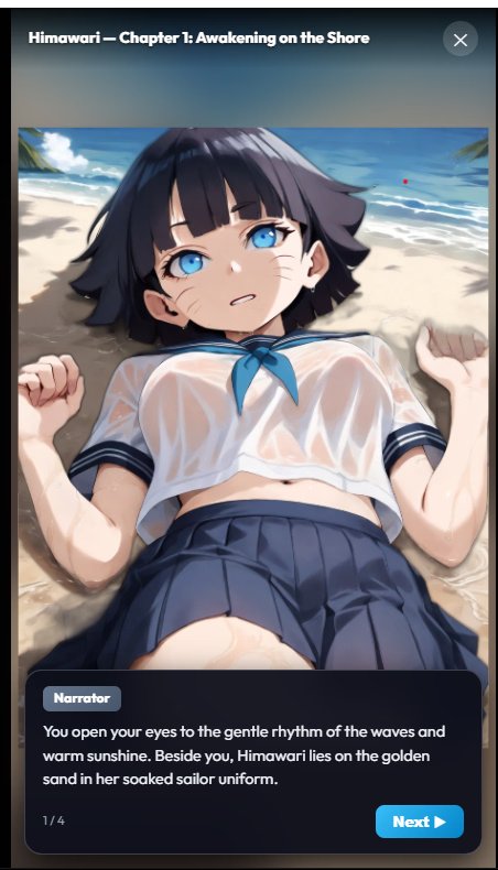 Screenshot 1 from Pocket Waifu: Story & Cards Clicker