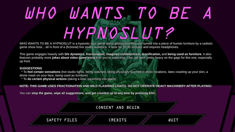 Скриншот 1 из игры «Кто хочет быть гипнорабом»