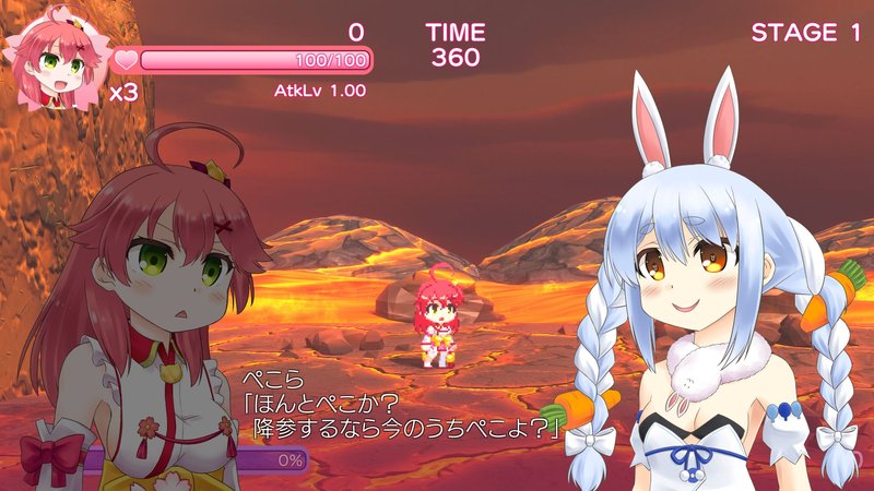 Screenshot 2 from Peko Miko Wars Remaster